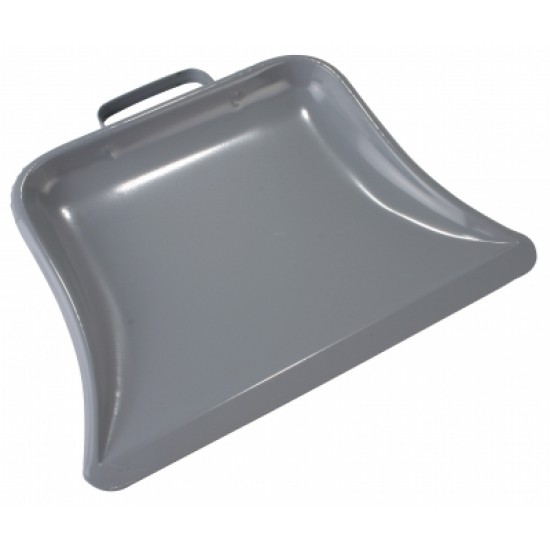 Metaal stofblik grijs 23 cm