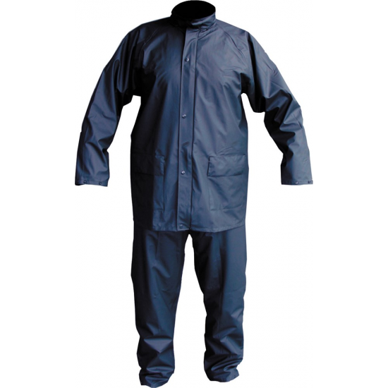 Regenpak PU blauw 