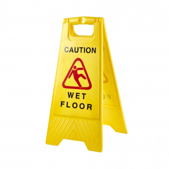 Waarschuwingsbord wet floor