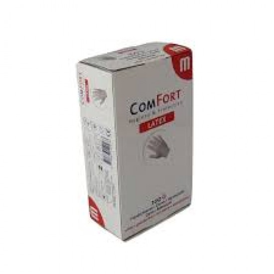 Handschoen Latex, Wit, Maat M 